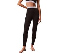 Leggings "RIB LEGGING", Damen, Gr. S (36), N-Gr, schwarz, Web, Obermaterial: 96% Baumwolle, 4% Elasthan, CALVIN KLEIN UNDERWEAR, unifarben, Basic lang, Hosen Leggings, Regular fit mit elastischem Bund