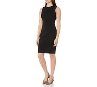 Calvin Klein Damen Scuba Crepe ärmellose Prinzessinnennaht Scheide Dressscuba Kleid, Leicht Schwarz, 44