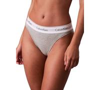 Calvin Klein Damen Slip Bikini Form High Leg mit Logobund, Grau (Grey Heather), L