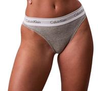 Calvin Klein Damen Slip Bikini Form High Leg mit Logobund, Grau (Grey Heather), S