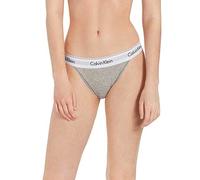 Calvin Klein Damen Slip Bikini Form High Leg mit Stretch, Grau (Grey Heather), S