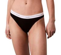 Calvin Klein Damen Slip Bikini Form mit Logobund, Schwarz (Black), L
