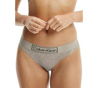 Calvin Klein Damen Slip Reimagined Heritage Brief grau mit Logoschriftzug am Bund XS