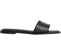 Calvin Klein Damen Slipper Round Flat aus Leder, Schwarz (Triple Black), 39