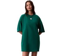 Calvin Klein Damen Ss Woven Label Oversized Tee DRE LV047F228G Kleider, Grün, L