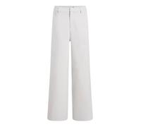 Calvin Klein Damen Stoffhose Milano Wide Leg, Weiß (Chalk), XXS