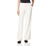 Calvin Klein Damen Straight Leg Lux Pant (Standard & Petite) Lässige Business-Hose, Cream, 46