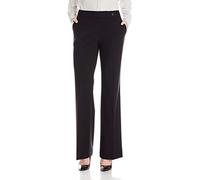 Calvin Klein Damen Straight Leg Lux Pant (Standard & Petite) Lässige Business-Hose, Schwarz (Real Black), 34