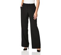 Calvin Klein Damen Straight Leg Lux Pant (Standard & Petite) Lässige Business-Hose, Schwarz (Real Black), 40