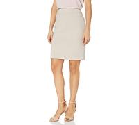 Calvin Klein Damen Straight Lux Suit Skirt (Regular and Plus Size) Rock, Khaki, 38 Petite