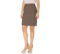 Calvin Klein Damen Straight Lux Suit Skirt (Regular and Plus Size) Strickrock, Braungrau, 38 Petite