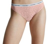 Calvin Klein Damen String High Leg Thong mit Spitze, Rosa (Subdued), L