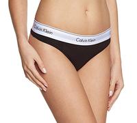 Calvin Klein Damen String Thong Unterwäsche, Schwarz (Black), L