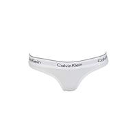 Calvin Klein Damen String Thong Unterwäsche, Weiß (White), M