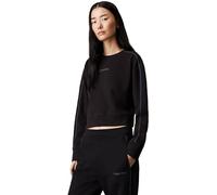 Calvin Klein Damen Sweatshirt Crew Pullover Baumwolle, Schwarz (Black), M