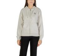 Calvin Klein Monologo French Full Zip Damen Hoodie grau - M