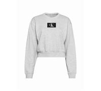 Calvin Klein Damen Sweatshirt ohne Kapuze, Grau (Grey Heather), XS