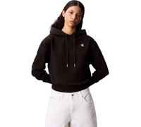 Kapuzensweatshirt CALVIN KLEIN JEANS "LS ARCHIVE TERRY PO HOOD", Damen, Gr. L (42), schwarz, Sweatware, Obermaterial: 86% Baumwolle, 14% Polyester, unifarben, klassisch normal, Rundhals, eingesetzt Ri