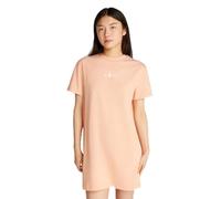 Calvin Klein Damen T-Shirt Kleid Gradient Monologo Tee Kurz, Orange (Dusty Coral), XL