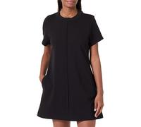 Jerseykleid CALVIN KLEIN JEANS "A- PUNTO MILANO T SHIRT DRESS", Damen, Gr. XS (36), N-Gr, schwarz, Jersey, Obermaterial: 66% Viskose, 30% Polyamid, 4% Elasthan, unifarben, klassisch kurz, Rundhals, ei