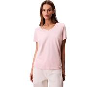 Calvin Klein Damen T-Shirt Kurzarm Archive Jersey Tee mit V-Ausschnitt, Rosa (Potpourri), M