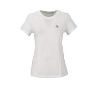 Calvin Klein Jeans Damen Embroidery Slim Tee J20j212883 Kurzarm Strickoberteile, Weiß (Bright White), M EU