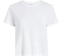 Calvin Klein Damen T-Shirt Kurzarm Classic Baumwolle, Weiß (Classic White), XS