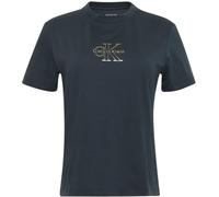Calvin Klein Damen T-Shirt Kurzarm Classic Tee Rundhalsausschnitt, Blau (Inkwell), XXL