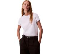 Calvin Klein T-Shirt Classic Foil Monologo – Kurzarm, 100% Baumwolle – Damen M Brilliant White
