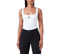 Calvin Klein Damen Tank Top Ck Rib Rundhalsausschnitt, Weiß (Bright White), 3XL
