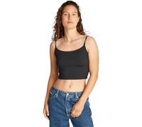 Calvin Klein Damen Tank Top Elastic Strappy Top mit Logoträgern, Schwarz (Ck Black), XS