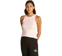 Calvin Klein Damen Tank Top Woven Label Rib Slim Fit, Rosa (Silver Peony), M