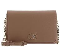 Calvin Klein Damen Tasche Re-Lock Shoulder Bag Flap Klein, Beige (Safari Canvas), Einheitsgröße