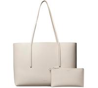 Calvin Klein Damen Tote Bag Tasche Foil Logo Herausnehmbare Tasche, Elfenbein (Chateau /Desert Taupe), Einheitsgröße
