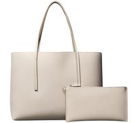 Calvin Klein Damen Tote Bag Tasche Small mit herausnehmbarer Tasche, Elfenbein (Chateau/Desert Taupe), Einheitsgröße