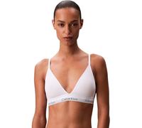 Calvin Klein Damen Triangel BH Lightly Lined mit Logobund, Weiß (White), L