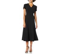Calvin Klein Damen Tulip Sleeve A-line Midi Dress Kleid | A-Linien-Silhouette, Midi-Länge, kurze Tulpenärmel, V-Ausschnitt, Stretch-Stoff, Hochzeitsgäste
