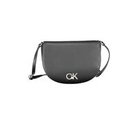 Calvin Klein Damen-Umhängetasche aus schwarzem Polyurethan Schwarz