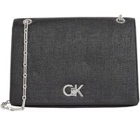 Calvin Klein Damen Umhängetasche Medium mit Tragekette, Schwarz (Ck Black), Einheitsgröße