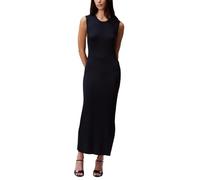 Calvin Klein Damen Viskose geripptes Maxikleid, Carbon, X-Groß