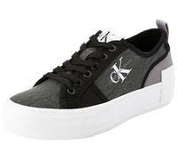Calvin Klein Damen Vulcanized Sneaker Bold Low mit Plateau, Mehrfarbig (Black/Stormfront), 39