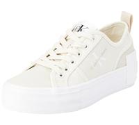 Calvin Klein Damen Vulcanized Sneaker Bold Low mit Plateau, Weiß (Creamy White/Eggshell), 38