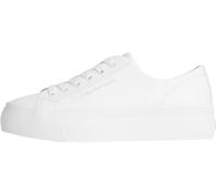Calvin Klein Damen Vulcanized Sneaker Flatform Low aus Leder, Weiß (Triple Bright White), 40
