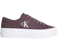 Plateausneaker CALVIN KLEIN JEANS "VULC FLATFORM LOW CV MG", Damen, Gr. 39, mauve, Textil, unifarben, Schuhe Plateausneaker, Schnürschuh, Freizeitschuh, Halbschuh mit seitlichem Logo (44120804-39) mau