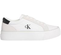 Calvin Klein Damen Vulc Flatform Mg Nylon Mix Yw0yw01896 Low Top, White (Bright White/Black), 40 EU