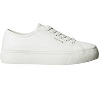 Calvin Klein Damen Vulcanized Sneaker Lace Up Low Top, Weiß (Lily White), 39