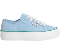 Calvin Klein Damen Vulcanized Sneaker Logo Tag mit Plateau, Mehrfarbig (Cool Blue/Wild Green), 41