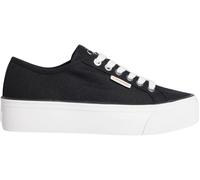 Calvin Klein Damen Vulcanized Sneaker Logo Tag mit Plateau, Schwarz (Ck Black), 36