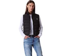 Steppweste CALVIN KLEIN JEANS, Damen, Gr. XL (44), schwarz, Web, Obermaterial: 100% Polyamid, unifarben, taillenlang, hoch geschlossener Ausschnitt, Westen Steppweste, Stehkragen, kurze Form, leicht w