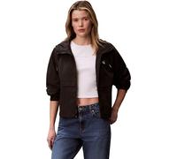 Windbreaker CALVIN KLEIN JEANS, Damen, Gr. M (40), schwarz, Web, Obermaterial: 100% Polyamid, unifarben, regular fit normal, Rundhals, eingesetzt elastischer Bund, Jacken Windbreaker, Regular fit mit
